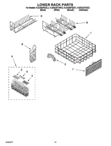 12 - Lower Rack Parts, Optional Parts (Not Included) parts for Kitchenaid Dishwasher KUDS03FSBT3 from AppliancePartsPros.com