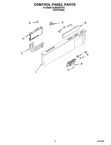02 - Control Panel Parts parts for Kitchenaid Dishwasher KUDS02FSPA1 from AppliancePartsPros.com