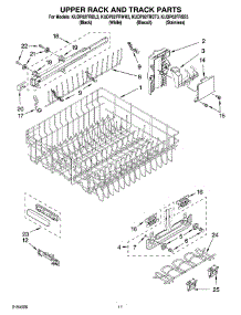 09 - Upper Rack And Track Parts parts for Kitchenaid Dishwasher KUDP02FRSS3 from AppliancePartsPros.com