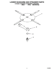 04 - Lower Washarm And Strainer Parts parts for Kitchenaid Dishwasher KUDI02CRBL3 from AppliancePartsPros.com
