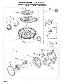 08 - Pump And Motor Parts parts for Kitchenaid Dishwasher KUDI02CRBL3 from AppliancePartsPros.com
