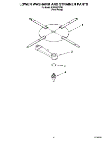 04 - Lower Washarm And Strainer Parts parts for Kitchenaid Dishwasher KUDS02FSPA1 from AppliancePartsPros.com