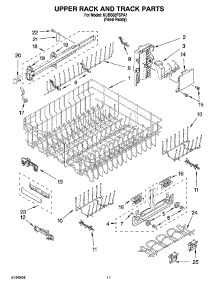 09 - Upper Rack And Track Parts parts for Kitchenaid Dishwasher KUDS02FSPA1 from AppliancePartsPros.com