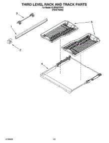 10 - Third Level Rack And Track Parts parts for Kitchenaid Dishwasher KUDS02FSPA1 from AppliancePartsPros.com