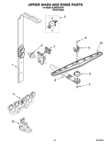11 - Upper Wash And Rinse Parts parts for Kitchenaid Dishwasher KUDS02FSPA1 from AppliancePartsPros.com