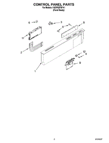02 - Control Panel Parts parts for Kitchenaid Dishwasher KUDP02FSPA1 from AppliancePartsPros.com