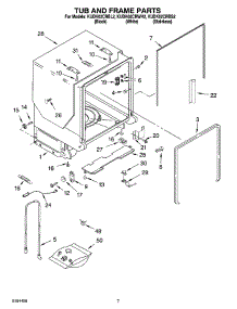 07 - Tub And Frame Parts parts for Kitchenaid Dishwasher KUDK02CRBL2 from AppliancePartsPros.com