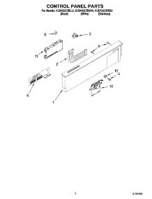02 - Control Panel Parts parts for Kitchenaid Dishwasher KUDK02CRWH2 from AppliancePartsPros.com