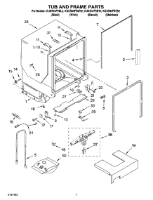 07 - Tub And Frame Parts parts for Kitchenaid Dishwasher KUDS03FSSS2 from AppliancePartsPros.com