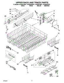 09 - Upper Rack And Track Parts parts for Kitchenaid Dishwasher KUDS03FSBL1 from AppliancePartsPros.com