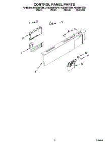 02 - Control Panel Parts parts for Kitchenaid Dishwasher KUDS03FSBT1 from AppliancePartsPros.com