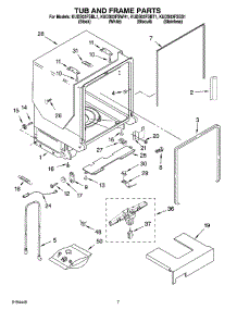 07 - Tub And Frame Parts parts for Kitchenaid Dishwasher KUDS03FSBT1 from AppliancePartsPros.com