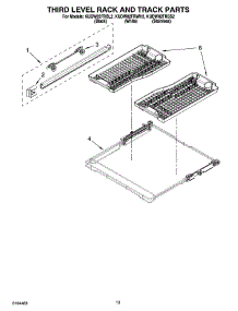 10 - Third Level Rack And Track Parts parts for Kitchenaid Dishwasher KUDW02FRWH2 from AppliancePartsPros.com