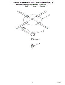 04 - Lower Washarm And Strainer Parts parts for Kitchenaid Dishwasher KUDU02FRBL2 from AppliancePartsPros.com