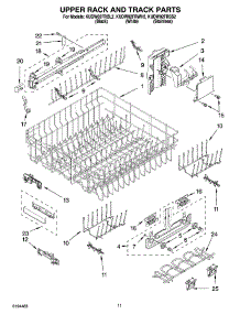 09 - Upper Rack And Track Parts parts for Kitchenaid Dishwasher KUDW02FRSS2 from AppliancePartsPros.com