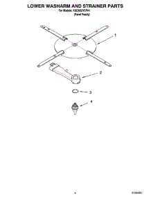 04 - Lower Washarm And Strainer Parts parts for Kitchenaid Dishwasher KUDU02VSPA1 from AppliancePartsPros.com