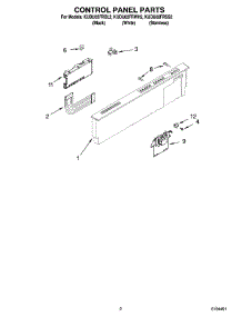 02 - Control Panel Parts parts for Kitchenaid Dishwasher KUDU02FRSS2 from AppliancePartsPros.com