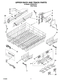 09 - Upper Rack And Track Parts parts for Kitchenaid Dishwasher KUDU02VSPA1 from AppliancePartsPros.com