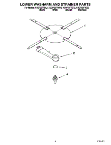 04 - Lower Washarm And Strainer Parts parts for Kitchenaid Dishwasher KUDP02FRSS2 from AppliancePartsPros.com