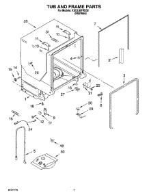 07 - Tub And Frame Parts parts for Kitchenaid Dishwasher KUDL02FRSS2 from AppliancePartsPros.com