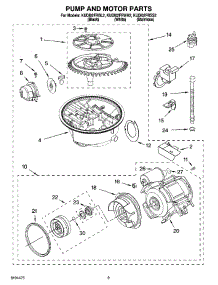 08 - Pump And Motor Parts parts for Kitchenaid Dishwasher KUDI02FRWH2 from AppliancePartsPros.com