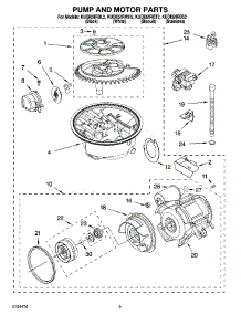 08 - Pump And Motor Parts parts for Kitchenaid Dishwasher KUDI02IRBL2 from AppliancePartsPros.com