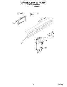 02 - Control Panel Parts parts for Kitchenaid Dishwasher KUDS02ISSS2 from AppliancePartsPros.com