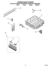 11 - Lower Rack Parts, Optional Parts (Not Included) parts for Kitchenaid Dishwasher KUDP02CRBL2 from AppliancePartsPros.com
