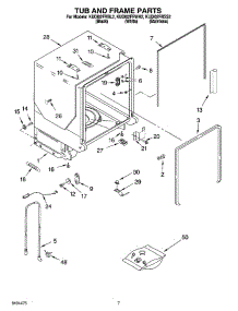 07 - Tub And Frame Parts parts for Kitchenaid Dishwasher KUDI02FRBL2 from AppliancePartsPros.com