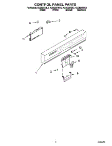 02 - Control Panel Parts parts for Kitchenaid Dishwasher KUDI02IRWH2 from AppliancePartsPros.com