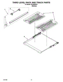 10 - Third Level Rack And Track Parts parts for Kitchenaid Dishwasher KUDS02ISSS1 from AppliancePartsPros.com