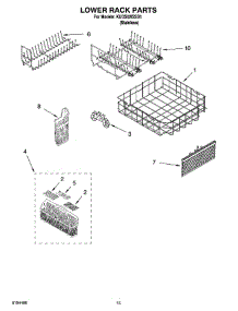 12 - Lower Rack Parts, Optional Parts (Not Included) parts for Kitchenaid Dishwasher KUDS02ISSS1 from AppliancePartsPros.com