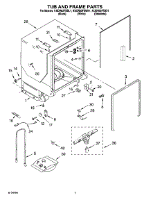 07 - Tub And Frame Parts parts for Kitchenaid Dishwasher KUDR02FSBL1 from AppliancePartsPros.com