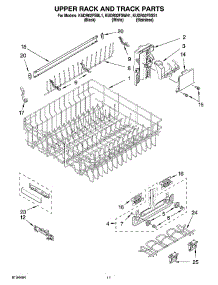 09 - Upper Rack And Track Parts parts for Kitchenaid Dishwasher KUDR02FSBL1 from AppliancePartsPros.com