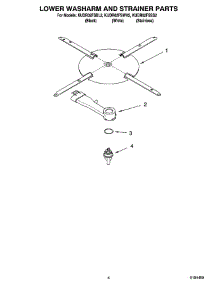 04 - Lower Washarm And Strainer Parts parts for Kitchenaid Dishwasher KUDR02FSSS2 from AppliancePartsPros.com