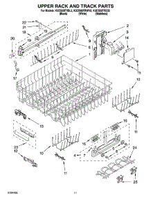 09 - Upper Rack And Track Parts parts for Kitchenaid Dishwasher KUDS02FRBL2 from AppliancePartsPros.com