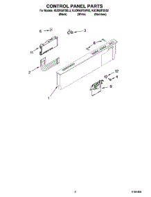 02 - Control Panel Parts parts for Kitchenaid Dishwasher KUDR02FSWH2 from AppliancePartsPros.com
