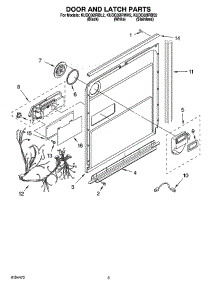 03 - Door And Latch Parts parts for Kitchenaid Dishwasher KUDC02IRBL2 from AppliancePartsPros.com