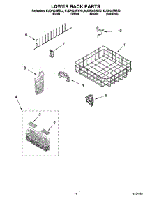 11 - Lower Rack Parts, Optional Parts (Not Included) parts for Kitchenaid Dishwasher KUDP02SRBT2 from AppliancePartsPros.com
