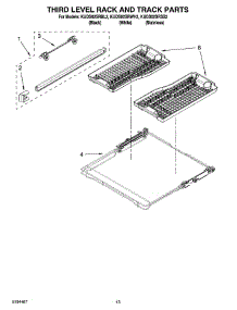 10 - Third Level Rack And Track Parts parts for Kitchenaid Dishwasher KUDS02SRBL2 from AppliancePartsPros.com