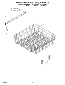 09 - Upper Rack And Track Parts parts for Kitchenaid Dishwasher KUDC02IRBS2 from AppliancePartsPros.com