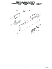 02 - Control Panel Parts parts for Kitchenaid Dishwasher KUDP02FRBT2 from AppliancePartsPros.com