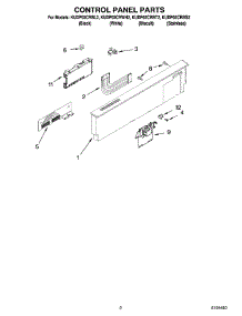 02 - Control Panel Parts parts for Kitchenaid Dishwasher KUDP02CRBS2 from AppliancePartsPros.com