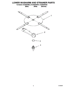 04 - Lower Washarm And Strainer Parts parts for Kitchenaid Dishwasher KUDS02SRSS2 from AppliancePartsPros.com