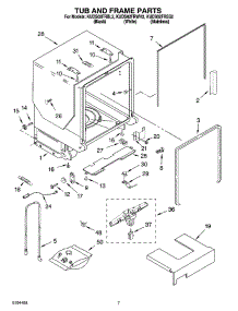 07 - Tub And Frame Parts parts for Kitchenaid Dishwasher KUDS02FRWH2 from AppliancePartsPros.com