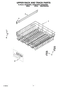 09 - Upper Rack And Track Parts parts for Kitchenaid Dishwasher KUDI02CRWH2 from AppliancePartsPros.com