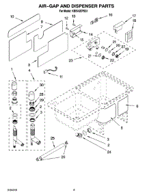 04 - Air-Gap And Dispenser Parts parts for Kitchenaid Dishwasher KIDS42EPSS1 from AppliancePartsPros.com