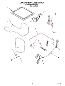 03 - Lid And Link Assembly parts for Kitchenaid Dishwasher KUDD01DSSS0 from AppliancePartsPros.com