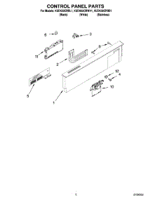 02 - Control Panel Parts parts for Kitchenaid Dishwasher KUDK02CRBL1 from AppliancePartsPros.com