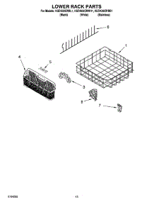 11 - Lower Rack Parts, Optional Parts (Not Included) parts for Kitchenaid Dishwasher KUDK02CRBL1 from AppliancePartsPros.com